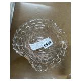 Fenton Open Edge Bowl Rare Ice Pink Glass