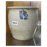 9" Stoneware Crock with Blue Marking