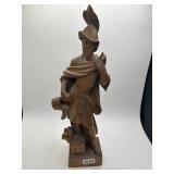 Ernst Huber 18" Wood Carved Figure Berchtesgaden