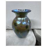 Phoenix Studios Iridescent Art Glass Vase