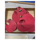 Handmade Wooden Red Bird Ornaments