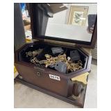 Jewelry Box With Assorted Costume Jewelry