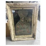Framed Religious Icon Print With Glass, 18x24"