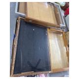 3 Wood Edge Display Show Cases, 24" W