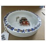 8" Germany Porcelain Bowl, Alphabet Rim, Car Moti