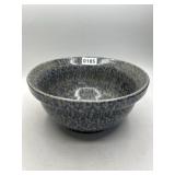 BBP 1974 Blue Spongeware Pottery Bowl 9"