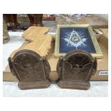 Bookends, NJ Board, Masonic Needlework
