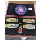 Civil War Pocket Knife Set With Keychain