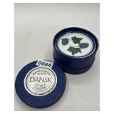 Dansk Hand Painted Fruits Coasters Set of 4