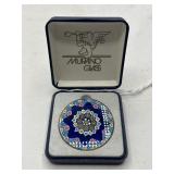 Murano Glass Millefiori Brooch in Box, Italy
