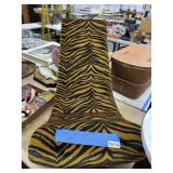 Tiger Print Upholstered Floor Rocking Chair