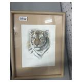 Charles Fracé Bengal Tiger Print, Framed 12x15"