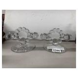 Imperial Glass 1950s Candlewick Candleholders