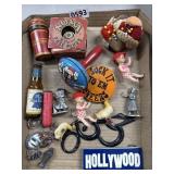 Eclectic Lot: Buttons, Dolls, Rings, Hollywood