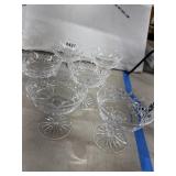 6 Waterford Cut Crystal Coupe Glasses