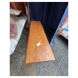 Rectangular Oak Console Table With Shelf