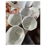5 Limoges France Embossed Porcelain Bowls