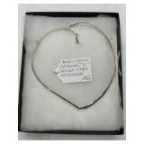 Italian Sterling "V" Omega Necklace 1980s