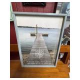 Ocean Gate NJ Dock Framed Wall Art Print