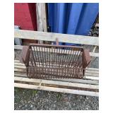 Rusty Metal Farm Implement Rock Picker Basket