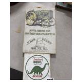 John Deere & Sinclair Dino Wood Sign Pair