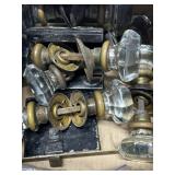 Glass and Brass Door Knob Sets