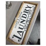 Wood Laundry Sign, Drop Your Pants Here, 28 in.