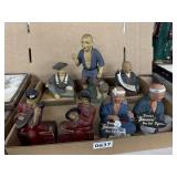 7 Porcelain Asian Figures, Made in Japan