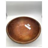 Antique 14" Wooden Dough Bowl, 1900s