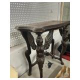Carved Wood Figural Side Table, 25" Height