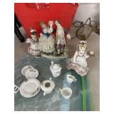 Porcelain Figurines & Occupied Japan Tea Set