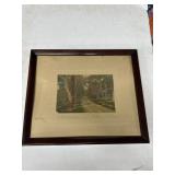 Wallace Nutting "Dull Dark Road" Framed Print
