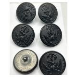 US Navy Waterbury Metal Uniform Buttons Lot