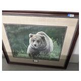 Charles Fracé Grizzly Bear Print, Signed, 40x36