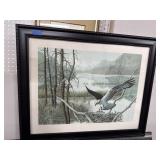 Helen Rundell Signed 27x32 "The Osprey" Art Prin