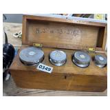 Toledo Vintage Weight Set in Wooden Box