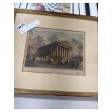 Alfred Hubert Hand Colored "Eglise de la