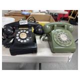 2 Vintage Bell System Rotary Dial Telephones