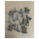 15 Painted and Unpainted Lead Soldiers