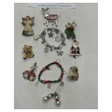 10-Piece Christmas Jewelry Lot