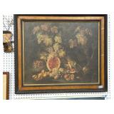 36x30 Framed Still Life Artwork with Fruit