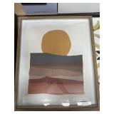 Framed Abstract Art Print 21x25"