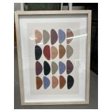 Pair Framed Modern Abstract Art Prints, 25x19"