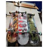 Four Used Skateboards Assorted Brands