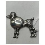 Tru-Art Sterling Poodle Brooch
