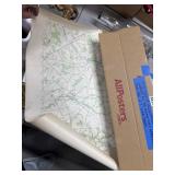 1947 Map of Allentown NJ U.S. War Dept.