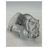 Baccarat Crystal Elephant Figurine Signed
