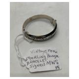 Mexican Sterling Bangle Signed MWS