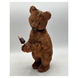 9" Plush Wind-Up Bear Figure Holding Ice Cream