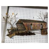 Vintage Copper Covered Bridge Wall Art, 24" Wide